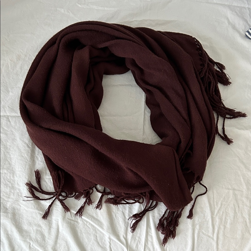 Oversized Pashmina Scarf shawl with fringe - Picture 4 of 7